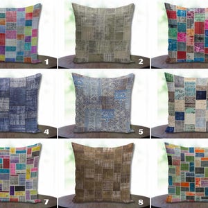 Poszewka na poduszkę w stylu boho patchwork, styl kilim (różne rozmiary)