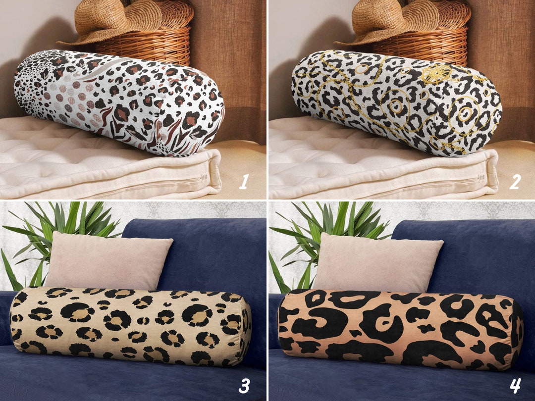 Leopard Bolster Pillow Animal Print Cylindrical Pillow Luxury Bolster Cushion Leopard Skin Bolster Pillow Case Popular Roll Pillow Cover Etsy Canada