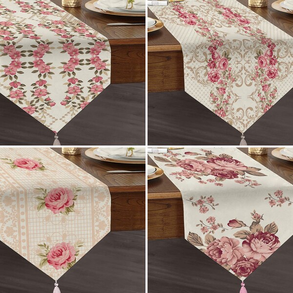 Flower Table Runner Etsy
