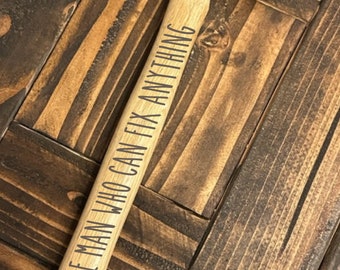 Personalized Wooden Hammer; Custom Wood Handled Hammer; Gift for Family Member: Hammer with Custom Name or Quote; Birthday Gift for Him