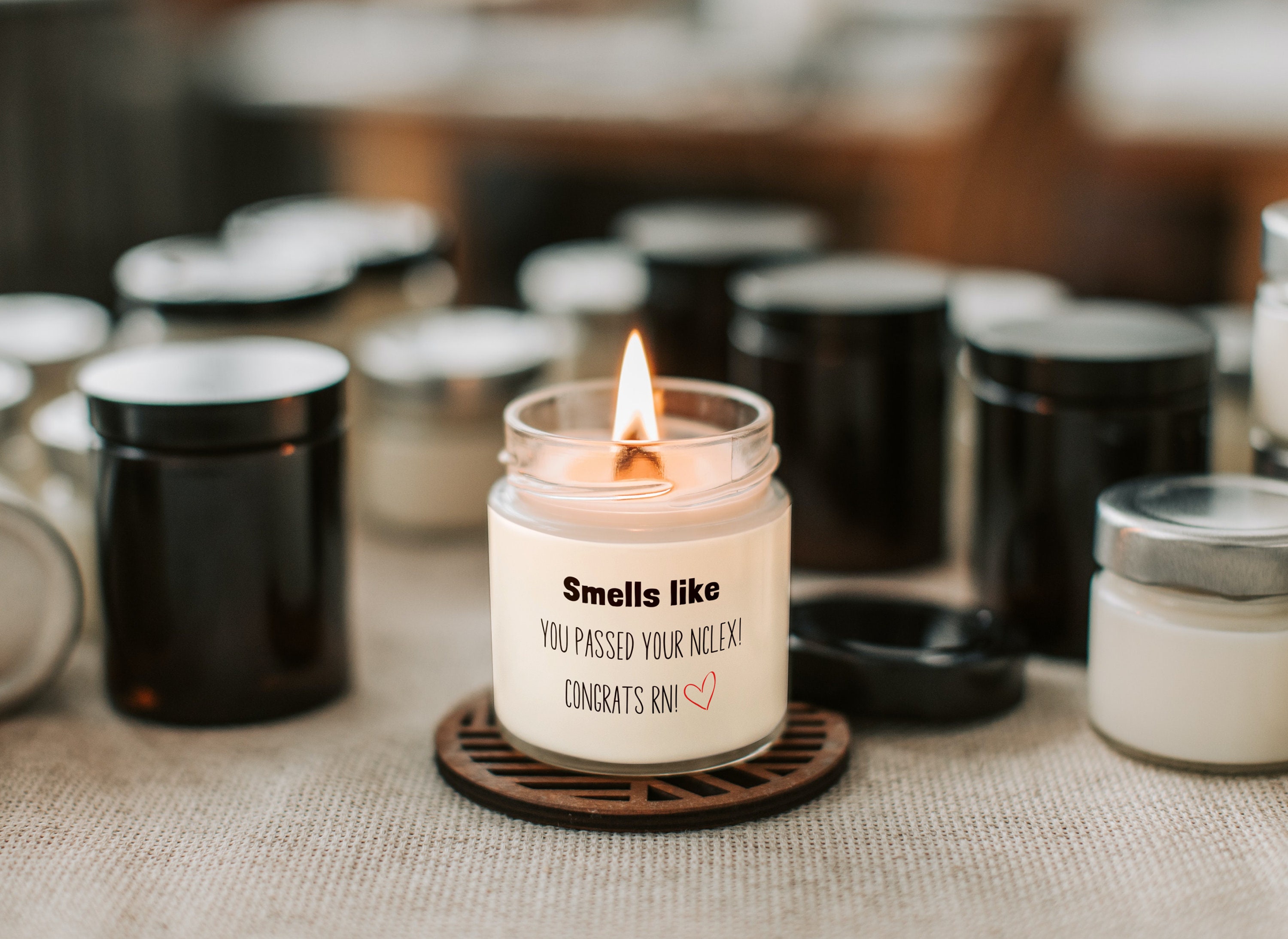 New Nurse Gift Candle LABEL ONLY Nurse Graduate Gift New Etsy