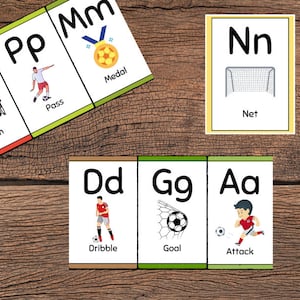 Voetbalklanken Flashcards | Leuke leerkaarten met voetbalthema