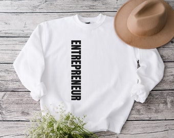 Entrepreneur Vertical Right-side Sweatshirt, Small Business Owner, Entrepreneur Sweater, Entrepreneurship Gift, Business Gift
