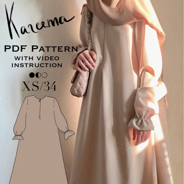 Sewing pattern Abaya KAREEMA XS/34
