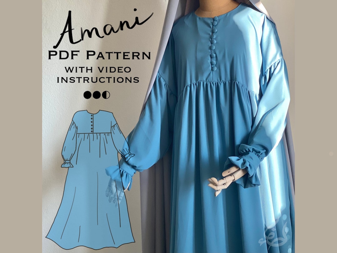 Sewing Pattern Abaya AMANI Etsy