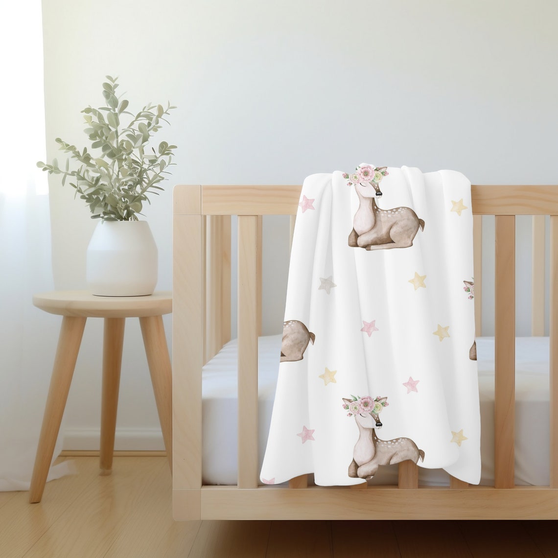 4 Baby Blanket Mockup, Nursery Mockup Baby Blanket PNG, Boho Baby