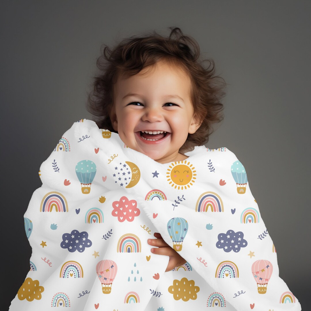 Kids Blanket Canva Mockup, Blanket Mockup, Toddler Blanket PNG