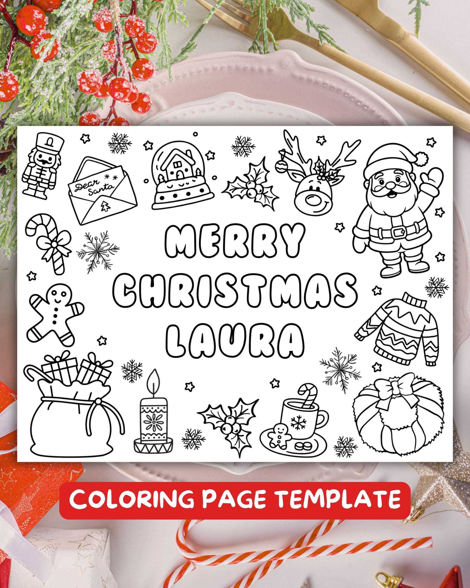 40 Adorable Reindeer Crafts for Kids They'll Love 37 Custom Christmas Coloring Page, Personalized Name Editable Canva…