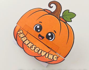Een vouwverrassing voor Thanksgiving, een printbare PDF met een christelijke activiteit voor kinderen, een dankbaarheidsactiviteit voor de zondagsschool met als thema "Ik ben dankbaar voor".