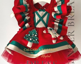 Christmas Gingerbread Dress - Girls Christmas dress, Gingerbread girl dress, gingerbread costume, Santa photo outfit, Christmas gift