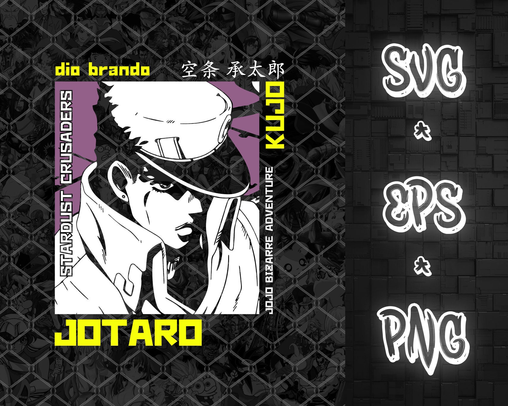 Jotaro Kujo Jojo Bizarre Adventure Anime Paint By Numbers - PBN Canvas