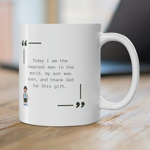 Lionel Messi Mug, Messi Merch, Messi Gift, Messi Argentina, Soccer Mug, First Time Dad Gift, First Time Dad, Coffee Mug, Double Sided Mug