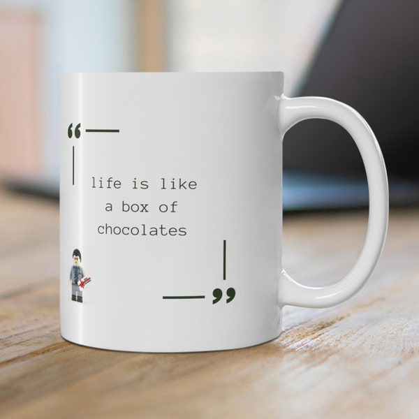 Forrest Gump Mug, Life Is Like A Box Of Chocolates Mug, Motivational Mug, Inspirational Quote Mug, Gift Mug, Gift For Him, Novelty Mug