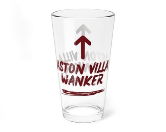 Aston Villa FC - Bicchiere Da Birra Alto (pilsner), Prodotto Ufficiale, 570 Ml, Con Stemma Del Club