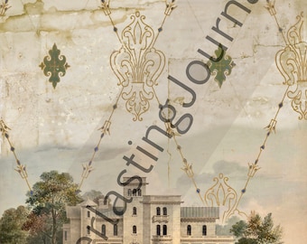 Set 30 - antieke tekeningen, Vintage paper collection, printables, wallpaper, junk journal kit, antique, journaling and art, collage, A4