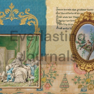 Set 1 - A4 digitals van vrouwen afbeeldingen - een digitale verzameling designs voor journals, scrapbooking en alle andere papierkunst