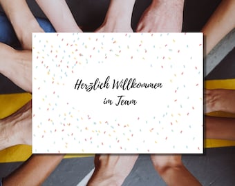 Printable Welcome Card | Welcome to print | Download map | Card 14.8 x 10.5 cm | Greeting card to download
