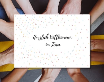 Printable welcome card | Welcome to print | Download card | Card 14.8 x 10.5 cm | Greeting card to download