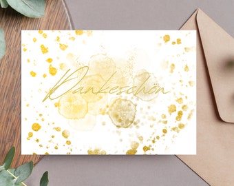 Printable Dankeskarte | Danke sagen zum drucken | Download Karte | Karte 14,8x10,5 cm | Grusskarte zum Download