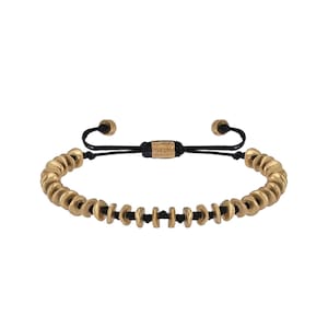 Minimalist Bronze Disc Bracelet: Adjustable Unisex Jewelry Gift