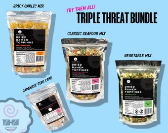 Dried Ramen Toppings -TRIPLE THREAT BUNDLE