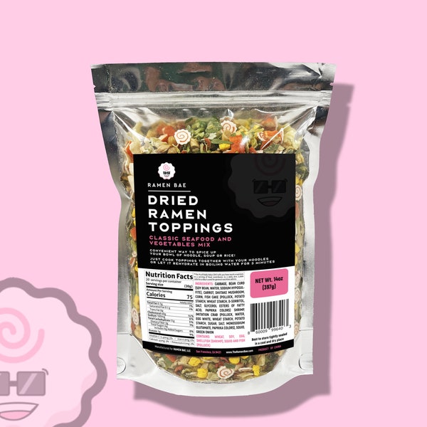 Dehydrated Ramen Toppings - Seafood and Vegetables Mix