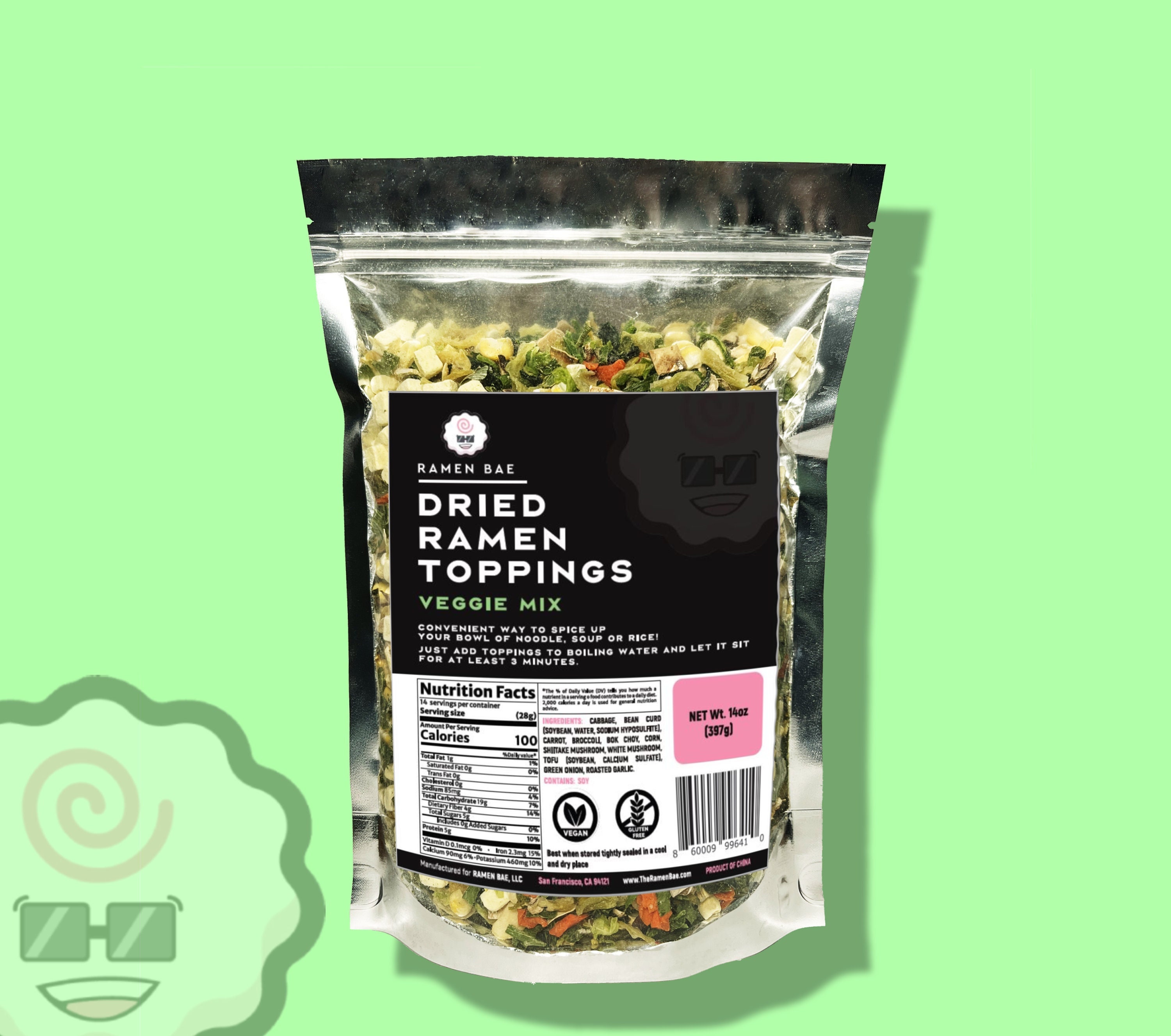 Dehydrated Ramen Toppings Veggie Mix - Etsy