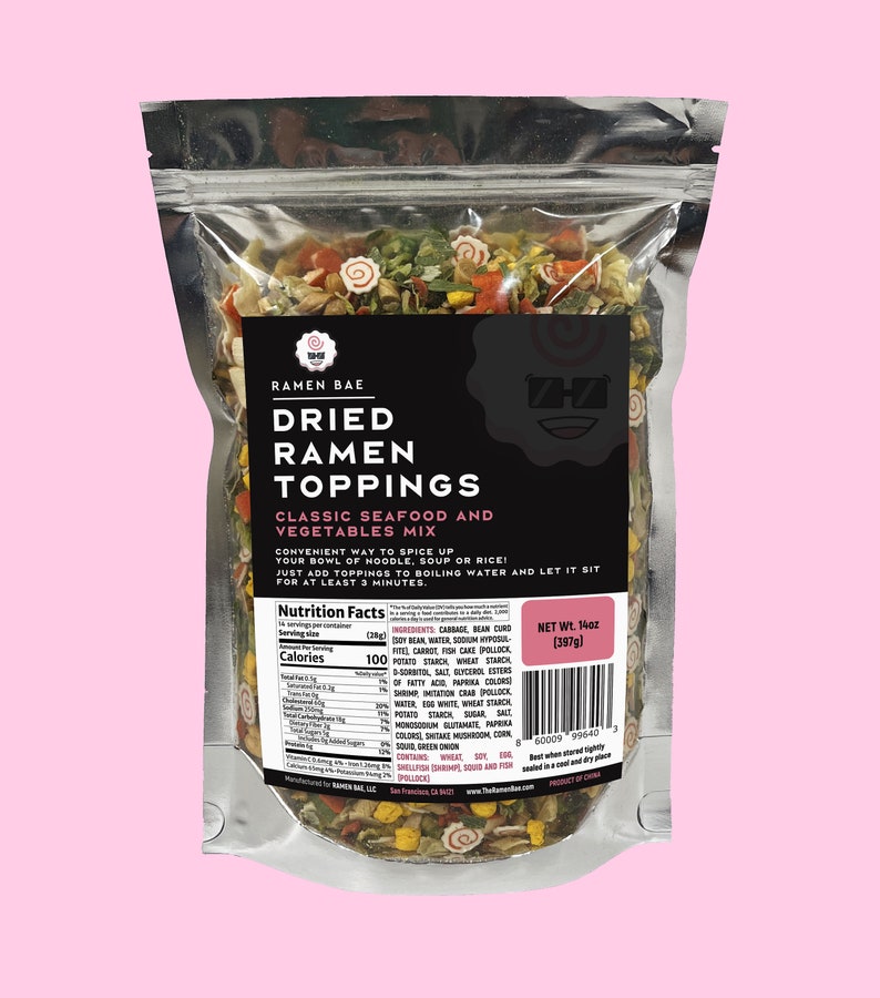 Dehydrated Ramen Toppings Seafood and Vegetables Mix Etsy UK