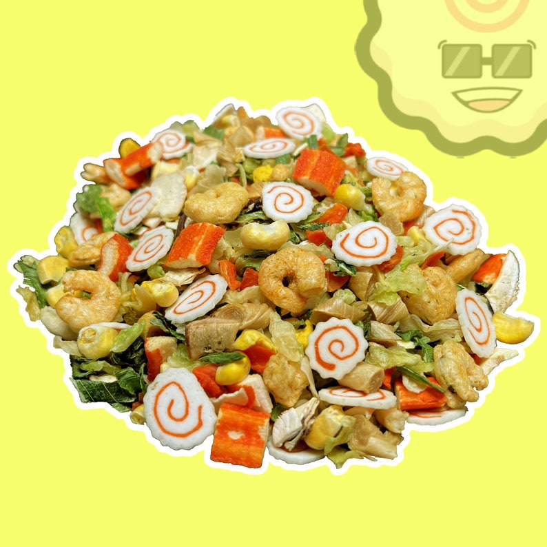 Dried Ramen Toppings Dehydrated Vegetables - 9 Mixed Vegetable Green & Red