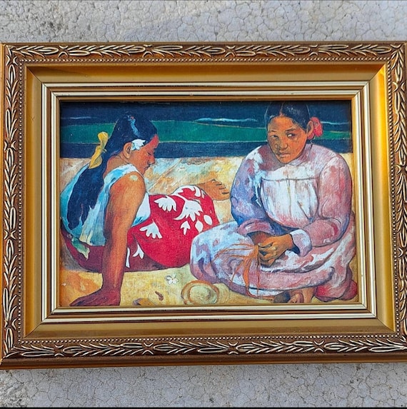 ポール・ゴーギャン、【浜辺のタヒチの女たち】、希少な画集画より ポール・ゴーギャン、【浜辺のタヒチの女たち】、希少な画集画