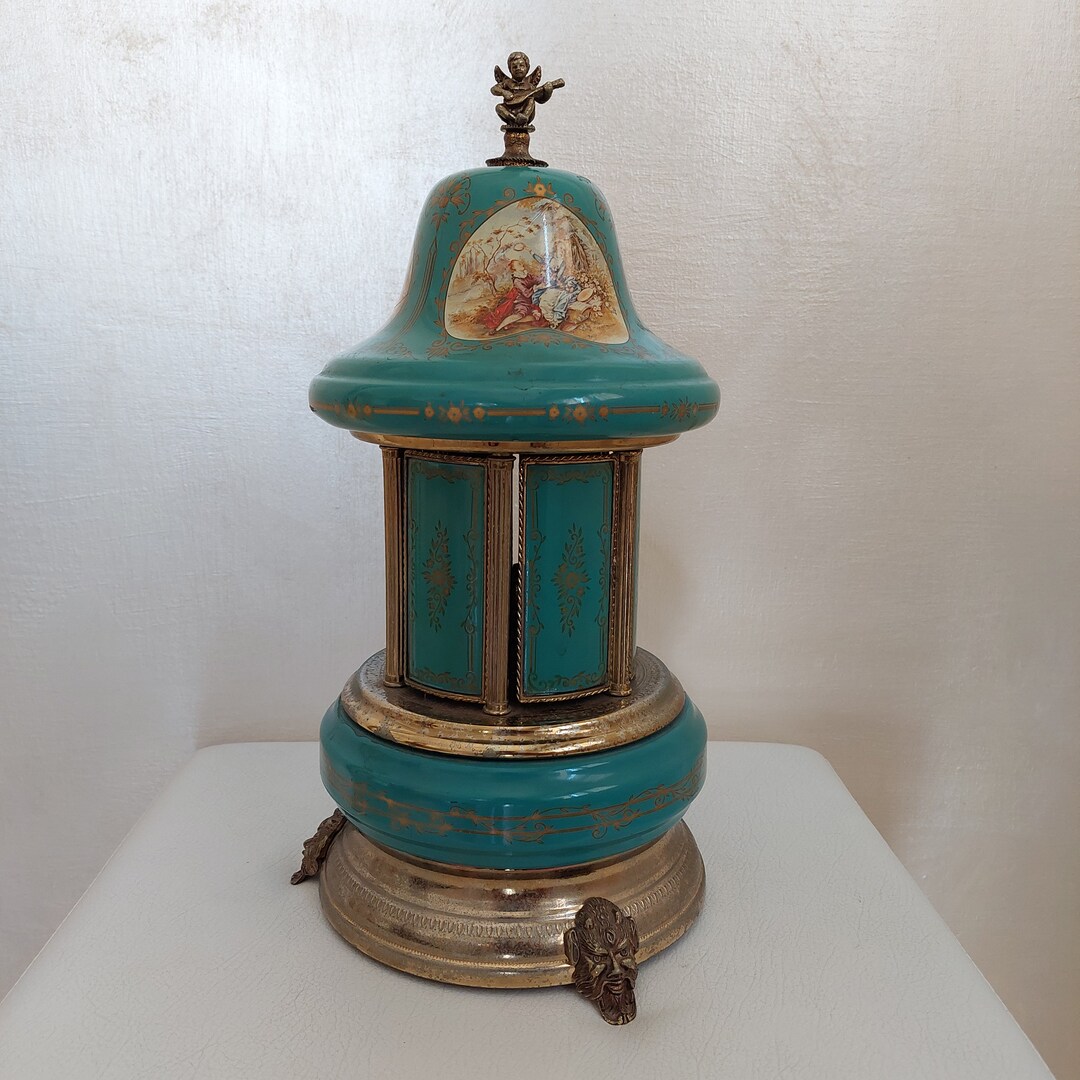 Vintage Cigarette Music Box Reuge Lipstick Carousel Etsy Australia