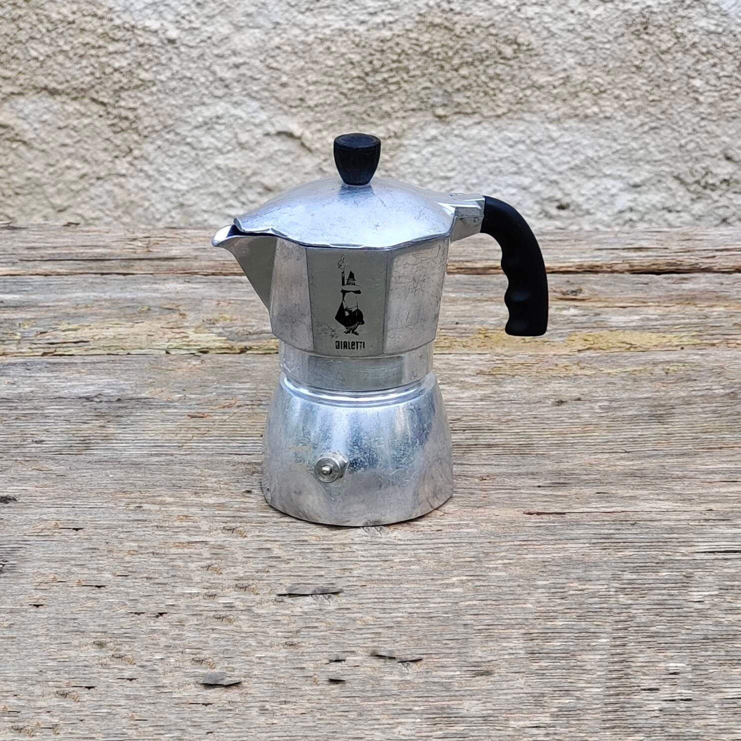 Vintage 90s Coffee Maker Bialetti Moka Express for 6 Cups Aluminium Moka Pot  