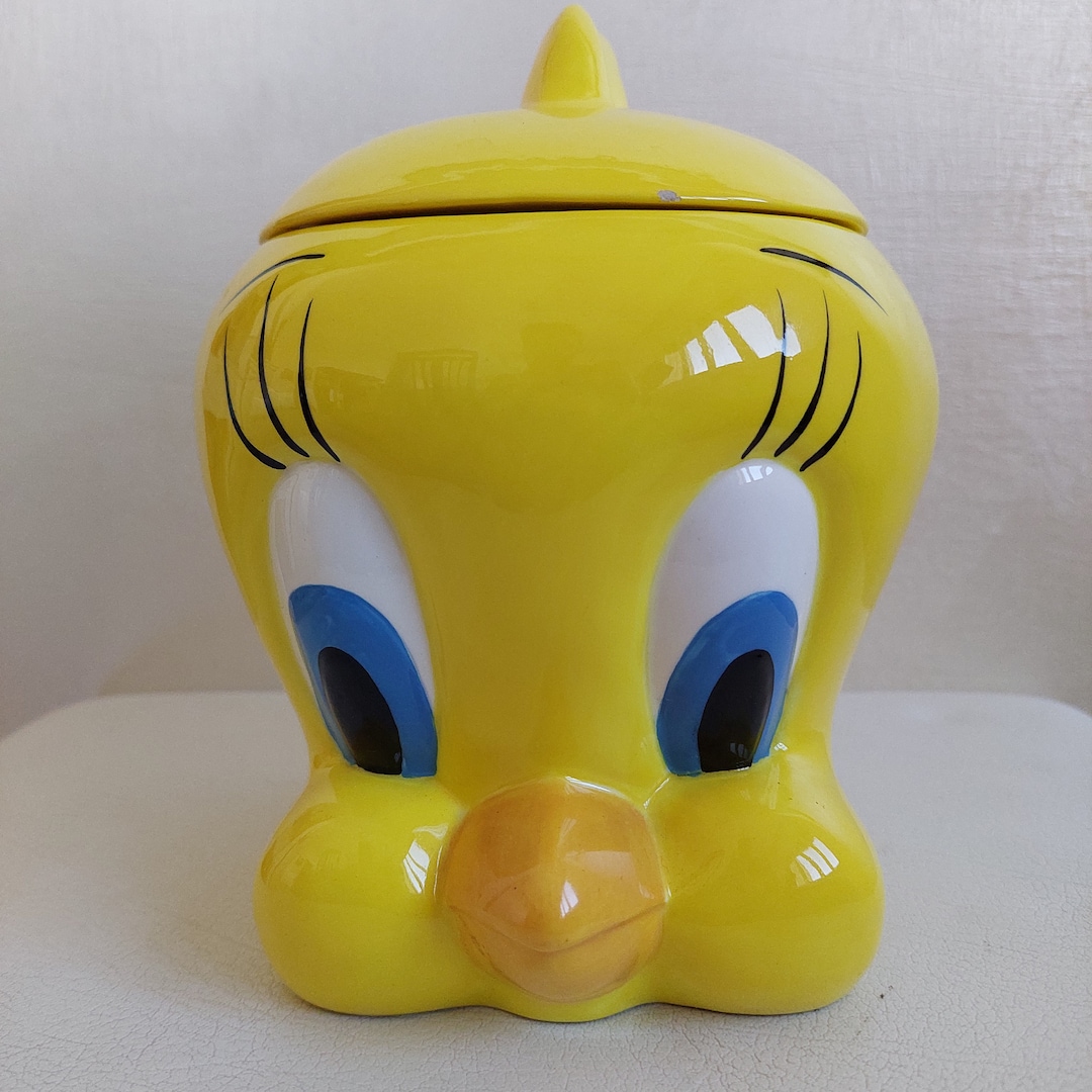 Warner トゥイーティ クッキージャー Cookie Tweety Bird Jar Warner Looney Tunes Brothers Bros Ceramic