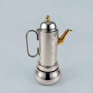 Vintage Italian Cheri Moka Pot  6 cups Stovetop Espresso Maker Gold Spout.