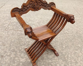 handmade  vintage revival chair Savonarola