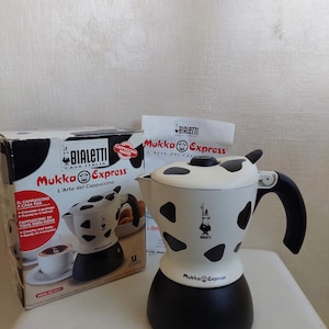Bialetti Mukka Express cappuccino maker for 2 cups with original box.