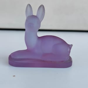 Fawn &quot;bamby&quot; alexandrite glass figurine Frosted chameleon neodymium glass statue.