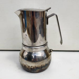 steel coffee maker Stella for 6 cups Italian stainless inox 18:10 moka pot