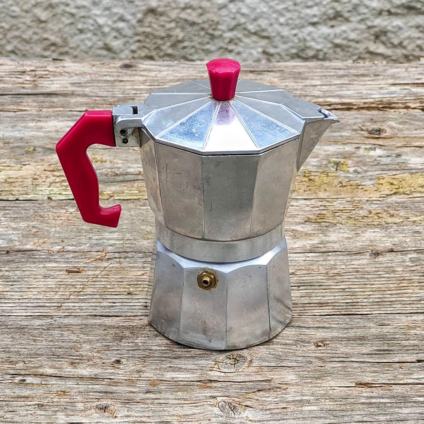 VTG Antique Stove Top Hobo Coffee pot Espresso Maker 1 Cup Aluminum Moka  boiler