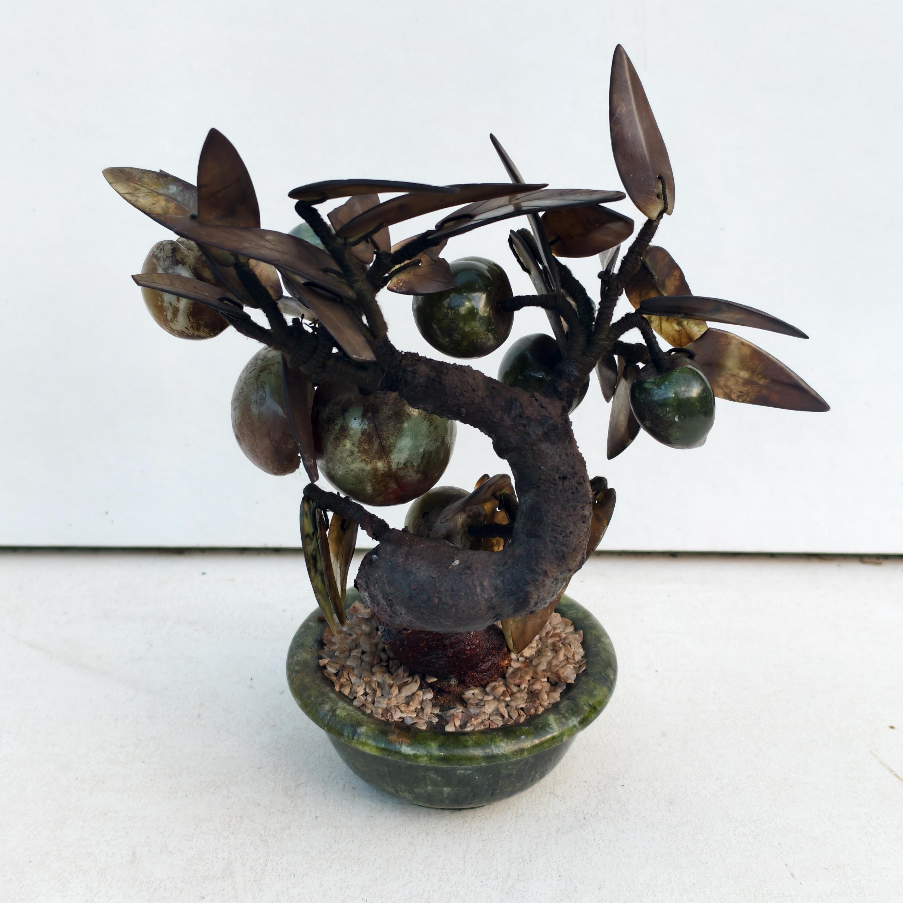 翡翠の風水盆栽桃の木。翡翠の鉢植え植物。 - Etsy 日本