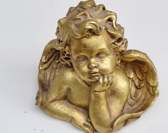 Vintage golden angel statue