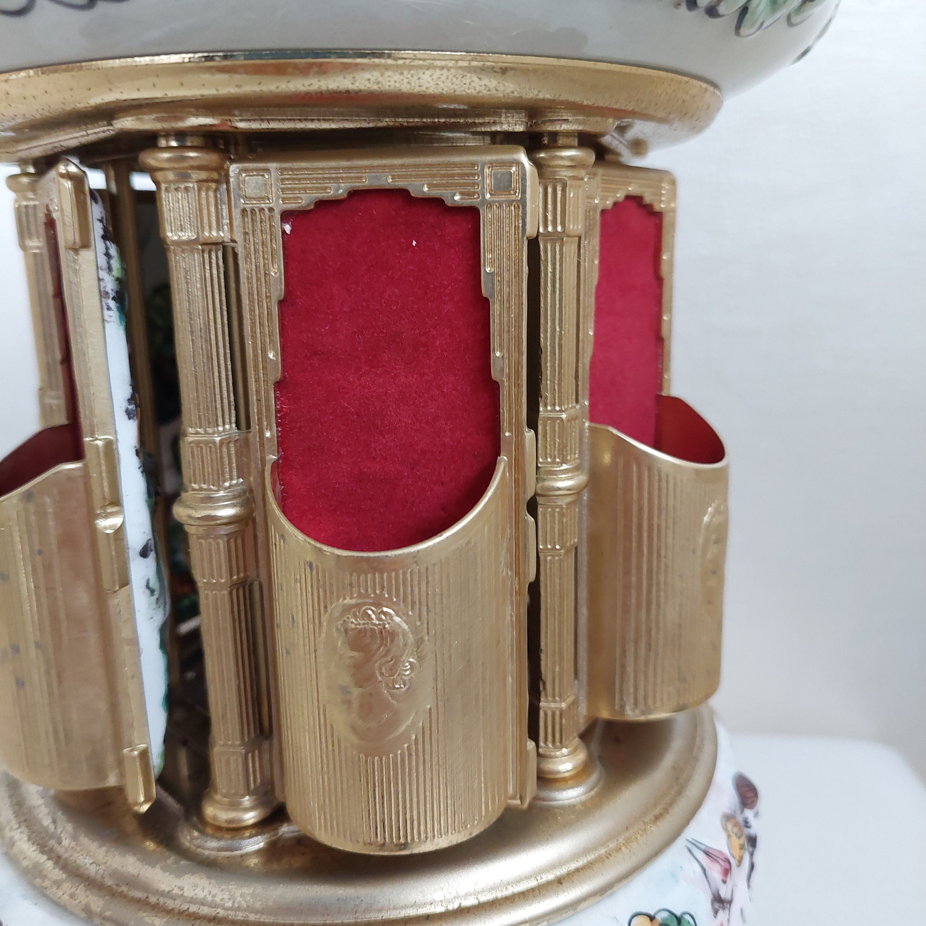 Vintage Cigarette Music Box Reuge Lipstick Carousel Etsy