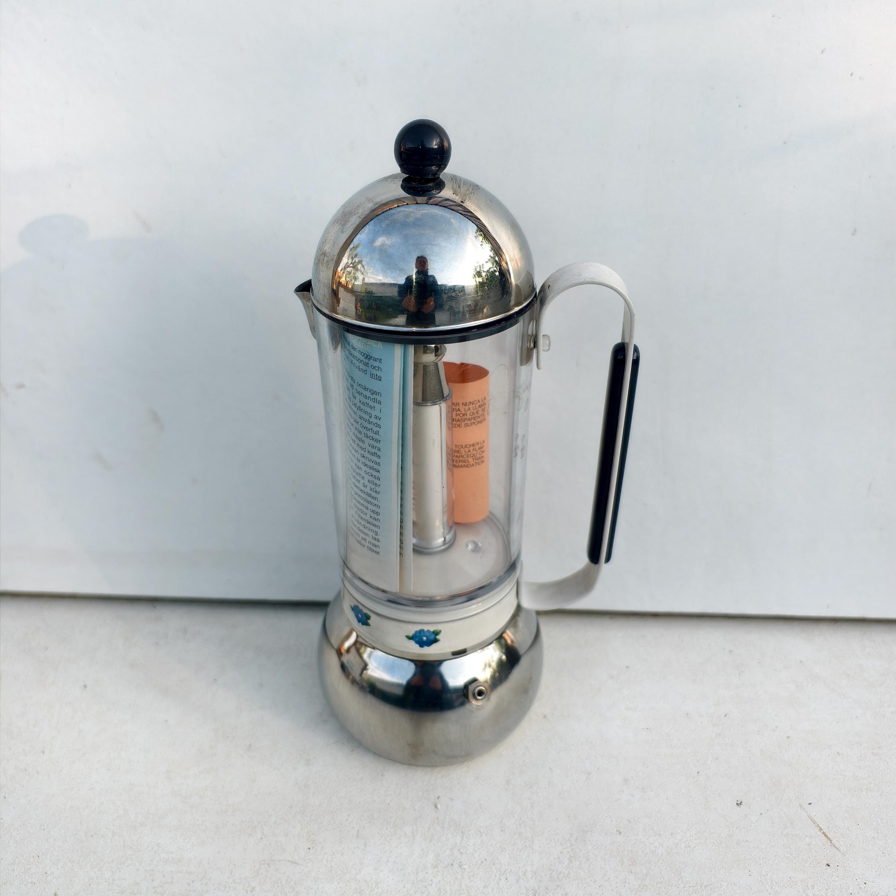1990 GAT Glasnost Moka Pot by Richard Sapper - Vintage 4-cup