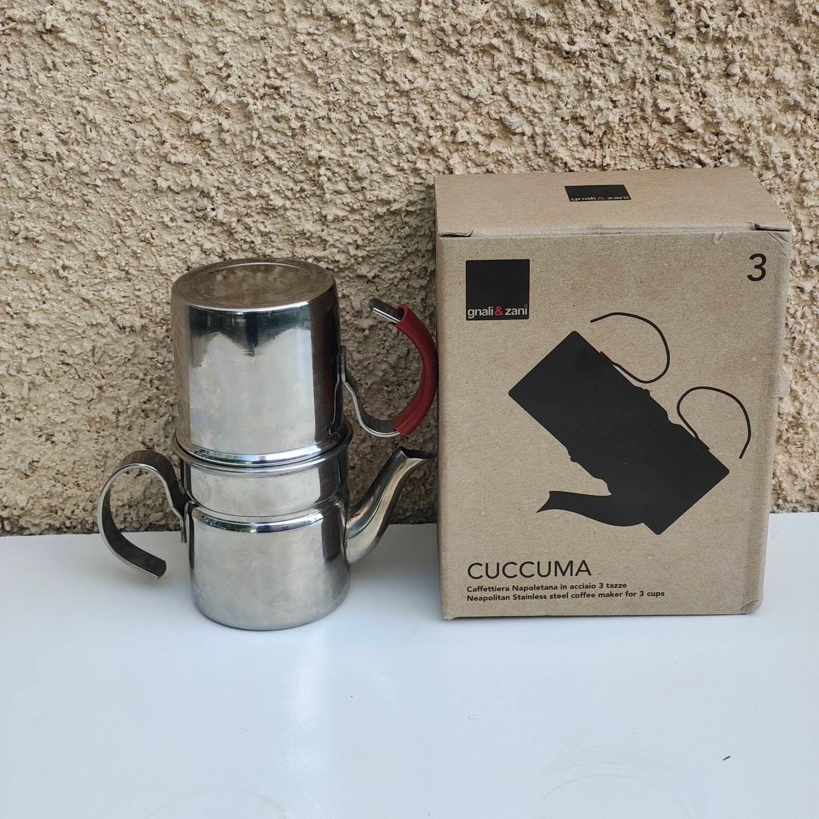 Neapolitan coffee pot stock image. Image of spout, cafe - 57935117