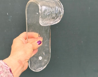 Murano glass leaves spare part  Chandelier replacement. Set of 2 Wall hooks Towel hanger.