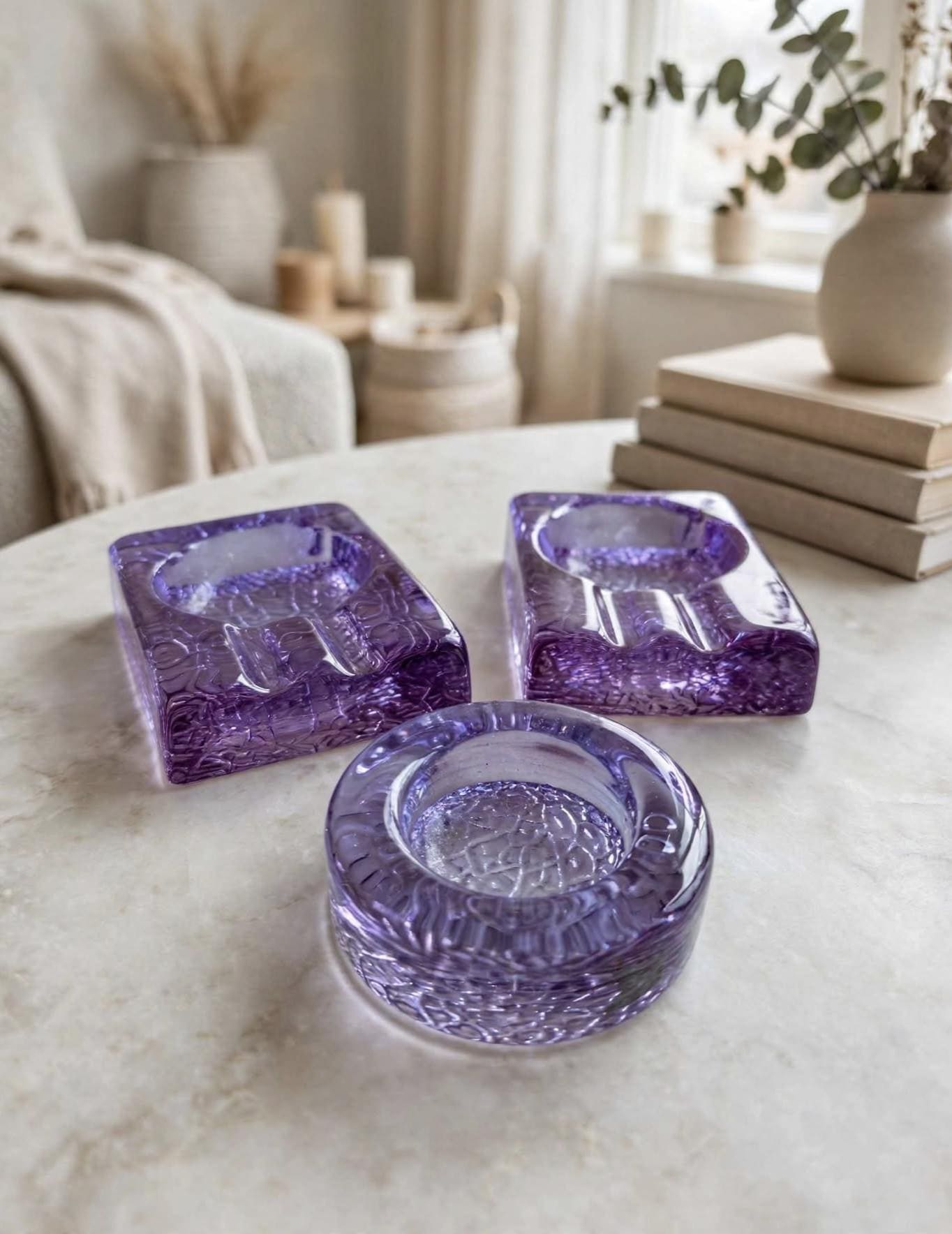 Purple Crystal Ashtray - Etsy