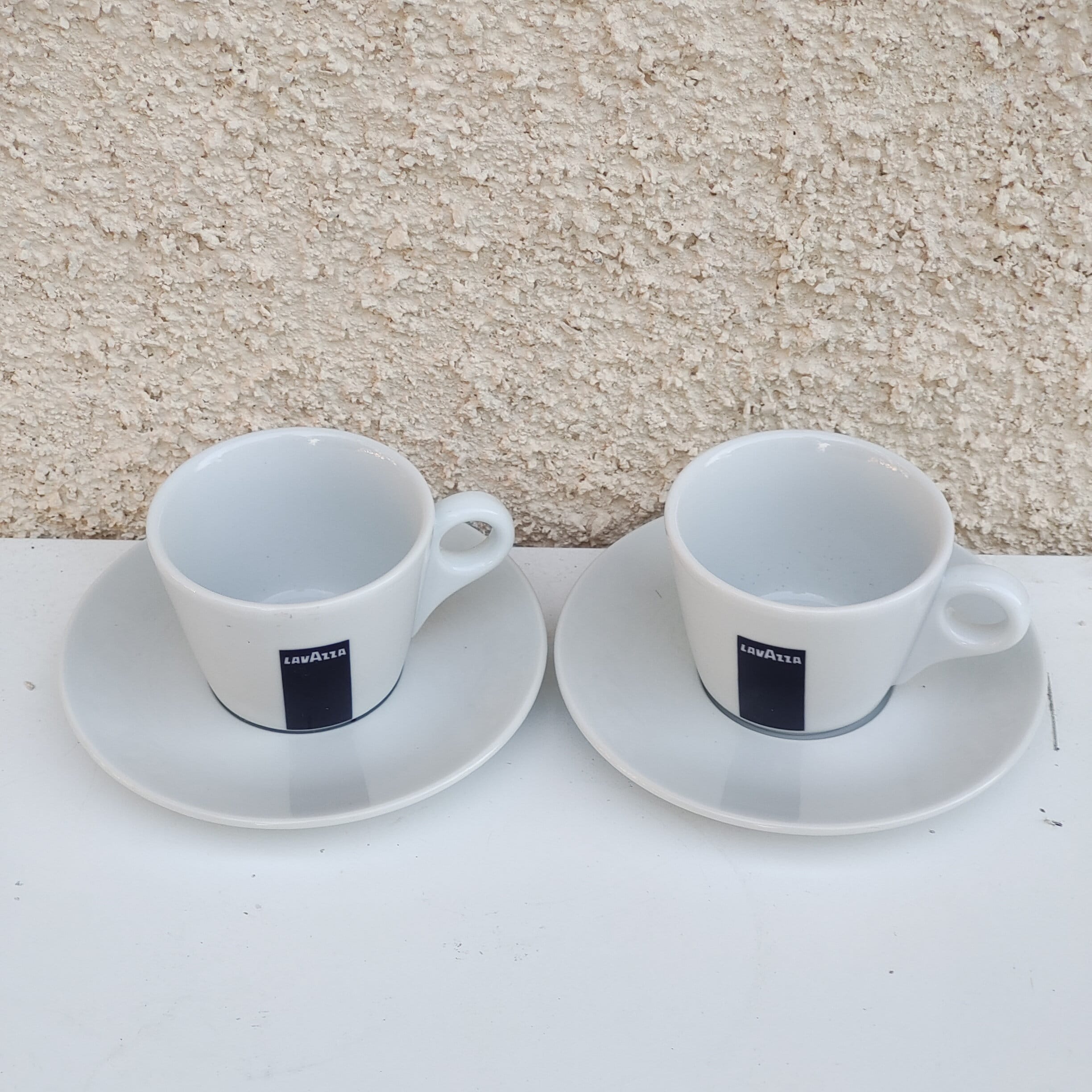 2 Classic Coffee Lavazza Blue Espresso Cups, White Porcelain Cups, Vintage  Bar Lavazza Cups, Made in Italy, Excellent Condition 