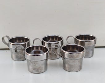 Edelstahl Kaffeetassen &quot;&quot;Jolly&quot; Steel Espresso 5er Set.&quot;