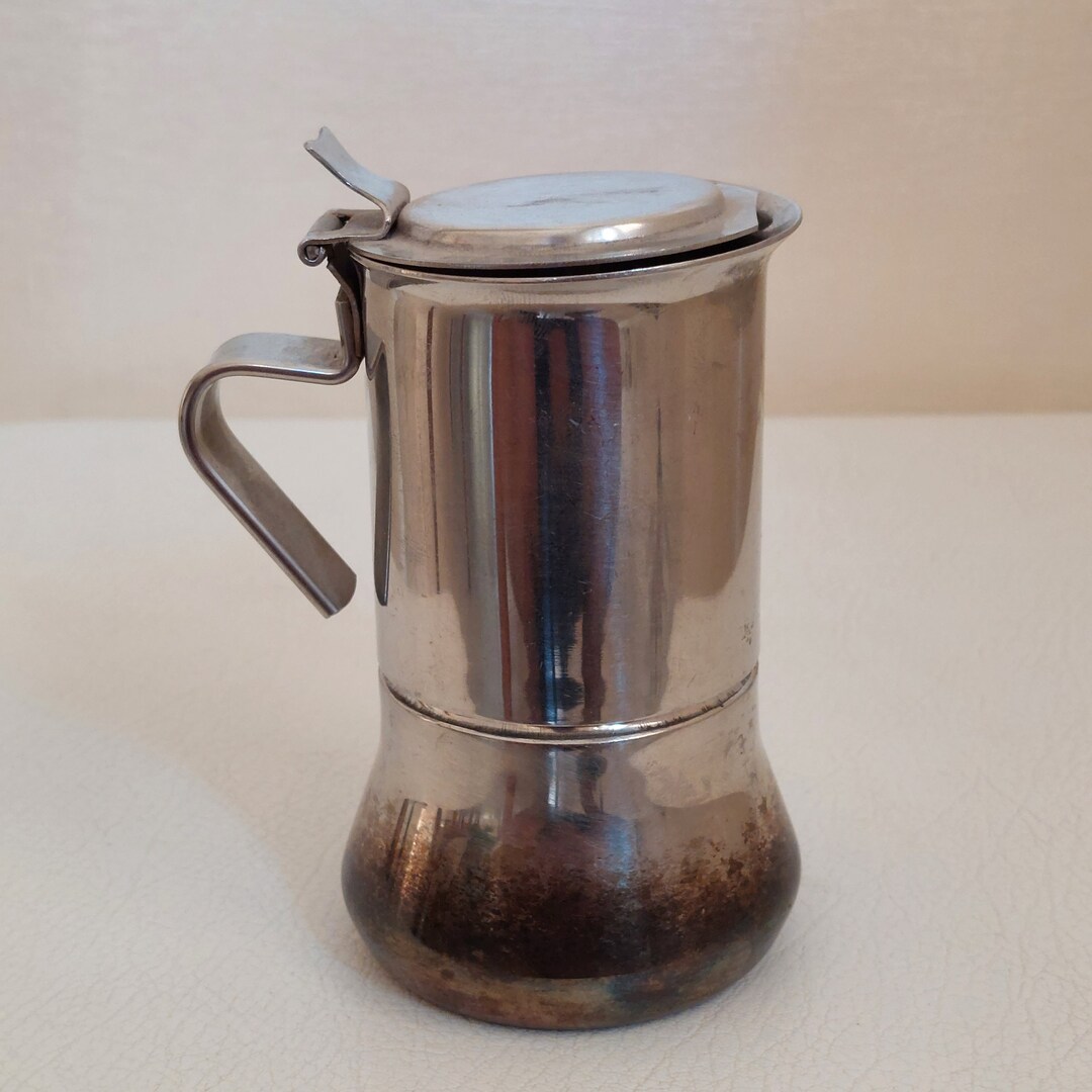 Vintage Steel Coffee Maker One Cup Italian Small Stainless Etsy