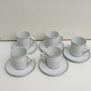 Modern coffee cups and saucers Azberg Demitasse contemporary set of 5